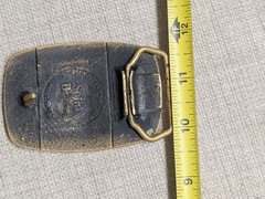 vintage 1970s belt buckle ALASKA well drilling OIL FIELD brinkerhoff BRASS