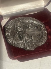 Vtg 1986 Nasco Eli Whitney Cast Iron Growing Of America Belt Buckle Numbered