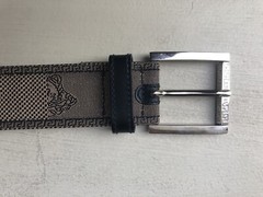 Men’s Vtg Versace Signature Medusa Print Leather Belt B3729 Made In Italy 34/85