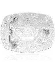 Montana Silversmiths Men&rsquo;s Men'S Southwest Scroll Buckle With Buffalo Skull