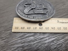 NRA BELT BUCKLE 20th ANNIVERSARY NATIONAL RIFLE ASSOCIATION INSTITUTE FOR ACTION