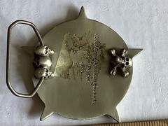 GREAT AMERICAN PRODUCTS Fine Pewter 2002 Nautical Star Belt Buckle 4613