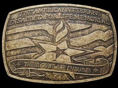 JF13119 2007 **AMERICAN VETERANS DISABLED FOR LIFE MEMORIAL** BRASSTONE BUCKLE
