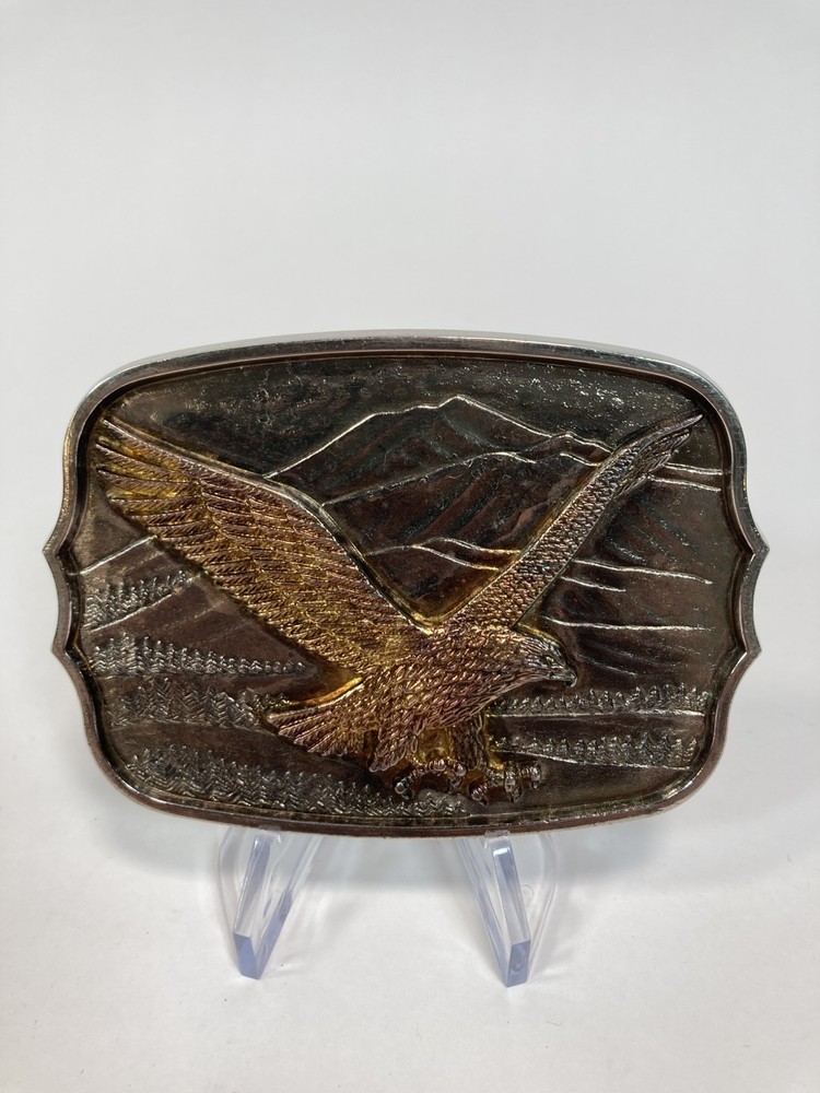 VTG International Monetary Mint Belt Buckle American Eagle Numbered Western