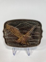 VTG International Monetary Mint Belt Buckle American Eagle Numbered Western