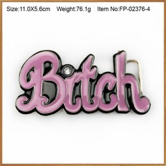 Pink « Bi*tch » Belt Buckle – Western Cowboys Belt Buckle for Mens Womens