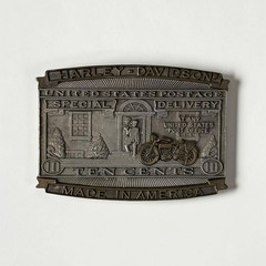 Vintage Harley Davidson Belt Buckle HD USA 10 Cent Postage