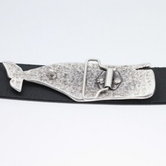 Belt buckle whale silver buckle removable buckle belt buckle 40 mm for belt