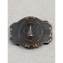 Vintage San Jacinto Corvette Club Houston Texas 25 Years Belt Buckle 1957-1982