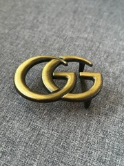 Vintage Golden G Logo Monogram Reversible Gold Belt Buckle 4cm 1.5&Prime; Designer