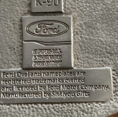 Vintage Siskiyou Ford Mustang Belt Buckle Pewter and Enamel Officially Licensed