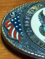 United States Of America Seal Great American Products Belt Buckle USA Made 1986