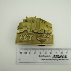 TRUCK DRIVER BELT BUCKLE TRI-LINE Freight Systems Calgary Alberta Brass Belt