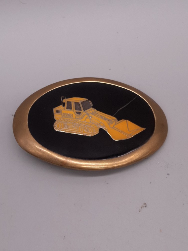 Vintage Caterpillar 953 Tractor Belt Buckle Baron Brass Company Used 1983