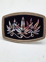 Marijuana Leaf Weed Metal Belt Buckle 681