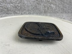 Vintage Schlitz Beer Brewery Advertising Belt Buckle Globe Logo Design