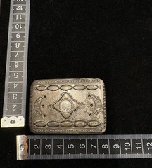 Vintage southern western style belt buckle featuring vintage stamped work RARE