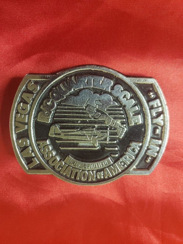 Las Vegas Fly-In R/C Quarter Scale Airplane Belt Buckle 3 1/4&Prime; x 2 1/2&Prime;