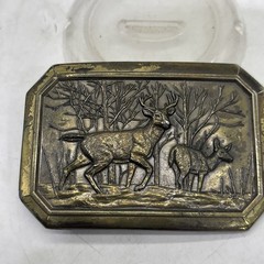 Vintage 1976 Great American Buckle Co Deer Stag Limited #520 USA 3.5×2.25”