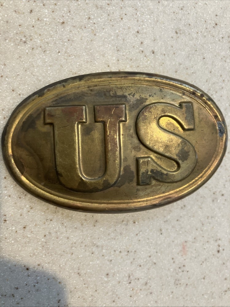 Vintage U.S. Civil War Union Army (1861-65) Enlisted Mans Brass Lead Belt Buckle