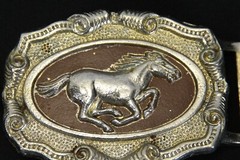 Mustang Western Style Belt Buckle Horse 2-1/2&Prime; x 3-1/4&Prime;