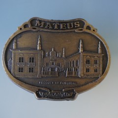 Vtg Mateus Rose Wine Brass Belt Buckle 1970s RJ Roberts Portugal Dark Academi