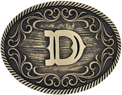 Montana Silversmiths Filigree Initial Attitude Belt Buckle