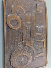 INTERNATIONAL HARVERSTER Spec Cast belt buckle USA TRACTOR farming BRASS western