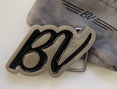 Titleist Vokey Interchangeable Belt Buckle BV Logo Black Enamel Silvertone Metal