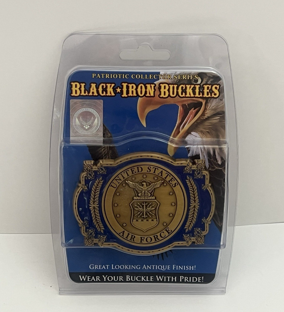 Patriotic Collector Series Black Iron Buckles Belt Buckle US AIR FORCE NIP