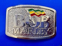 BOB MARLEY Jamaican Singer Rastafarian Flag Music Reggae 2006 Belt Buckle