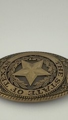 Tony Lama Collection The State of Texas Lone Star Solid Brass Belt Buckle