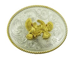 Roosters Western Cowboy Rodeo Belt Buckle Men Women Gold Silver Metal Cowgirl