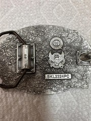 Hook&rsquo;Em Horns Belt Buckle Great American Buckle Company BKL2324PC