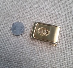 Men&rsquo;s Christian Dior Gold Toned Logo Sawtooth Clamp Belt Buckle Made in Spain