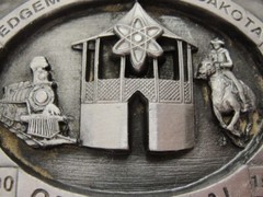 Edgemont South Dakota Centennial Belt Buckle 1890-1990 Train Horse #194/250