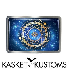 Sacred Geometry Belt Buckle – Esoteric Celestial Evil Eye Buckle – 796