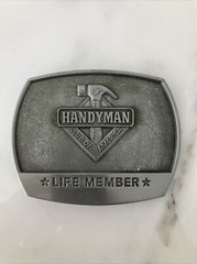 HANDYMAN CLUB OF AMERICA ✯LIFE MEMBER✯ Metal Belt Buckle for 1 ¾ » Belt w/Pouch