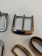VNTG 5 pc LOT western BELT BUCKLES leather COWBOY rodeo BRASS Loop USA BB336 2