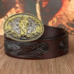 WMG Western St Jude Belt Buckle Gold Silver Saint Jude San Judas Cowboy Buckle