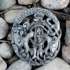 Pewter Tyr Belt Buckle Dryad Design Made in USA – Norse God Asatru Viking Runes
