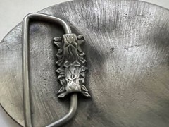 Brooks and Dunn RED Enamel Belt Buckle Solid Metal Country Music Pewter