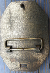 vintage belt buckle Avon train locomotive steam engine brass 3.5&Prime; long