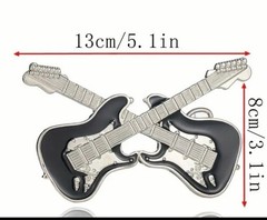 Crossed Guitars Country Rock & Roll Music Metal Fashion Belt Buckle