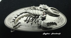 MADE BY ORDER MEN BELT BUCKLE HANDMADE STAINLESS STEEL SCORPION