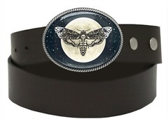 Celestial Magic Death Head Moth Alchemy Handmade Artisan Belt Buckle