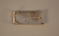 Vintage Hopi Silver Belt Buckle – Badger Paw – Daniel Phillips – Hopi Crafts