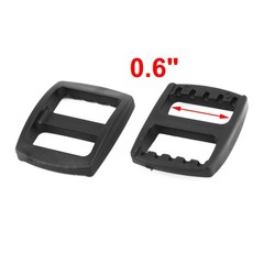 Travel Plastic Adjustable Backpack Glide Buckle Black 15mm Strap Width 10pcs