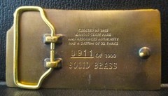 Kansas State Parks & Resources Authority Logo 1987 Park It Belt Buckle Brass LE