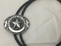 3 piece box set Great Seal of Texas Buckle Belt Buckle, Bolo & Key Ring Silver